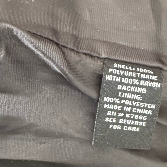 Black leather effect biker jacket - Picture 8 of 8